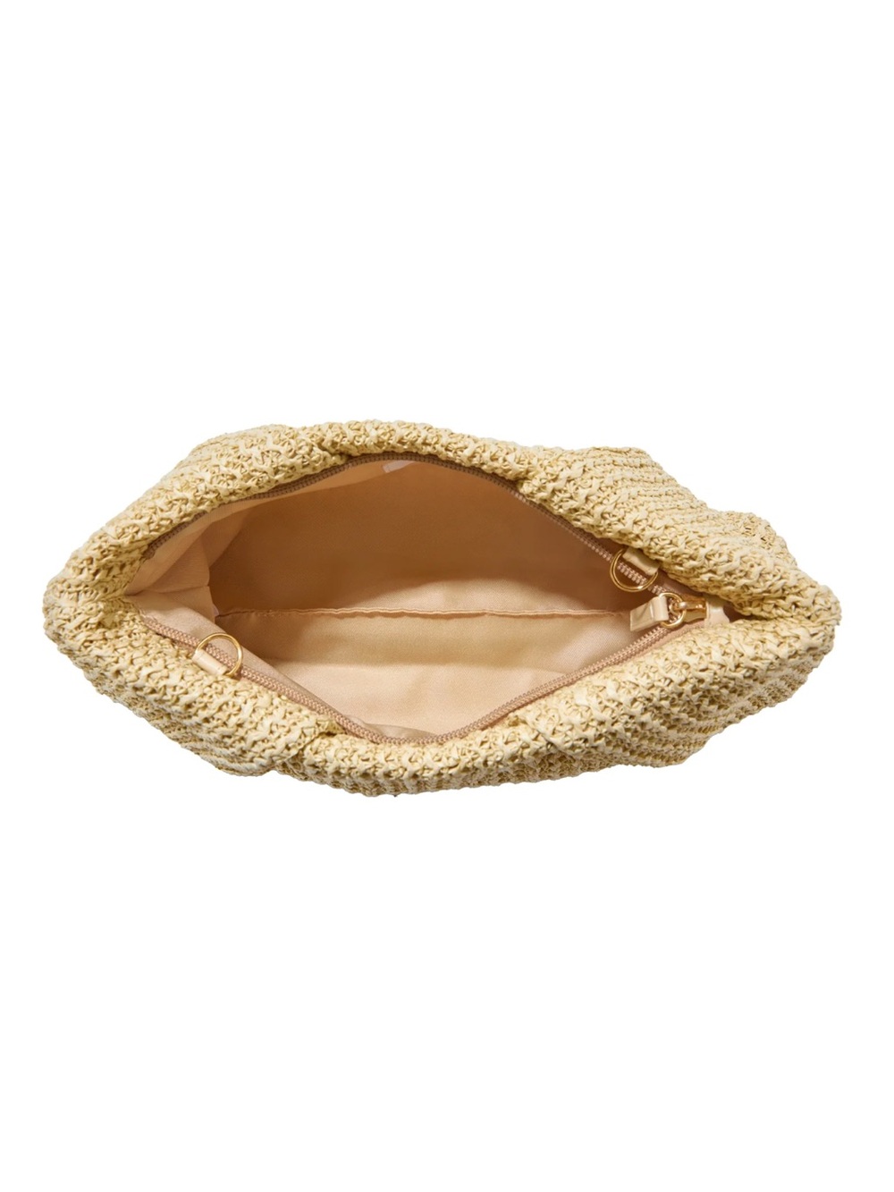 NEW❤️Capittana Oversized Raffia Clutch Woven Straw Clutch Bag - Cream $79 - Picture 3 of 8